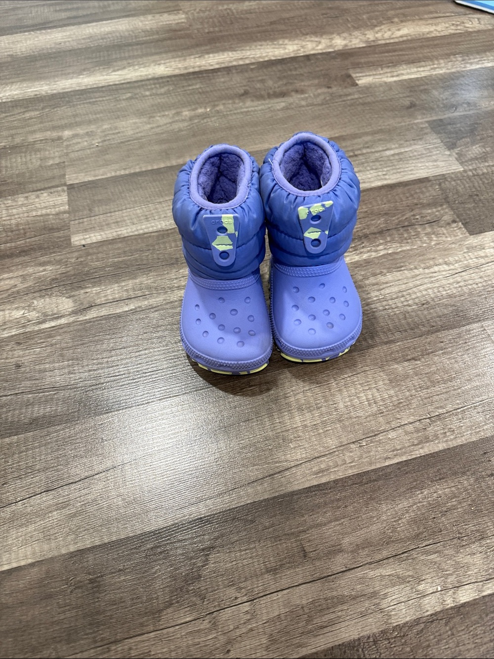 CROCS Kids Purple Quilted Insulated Snow Boots